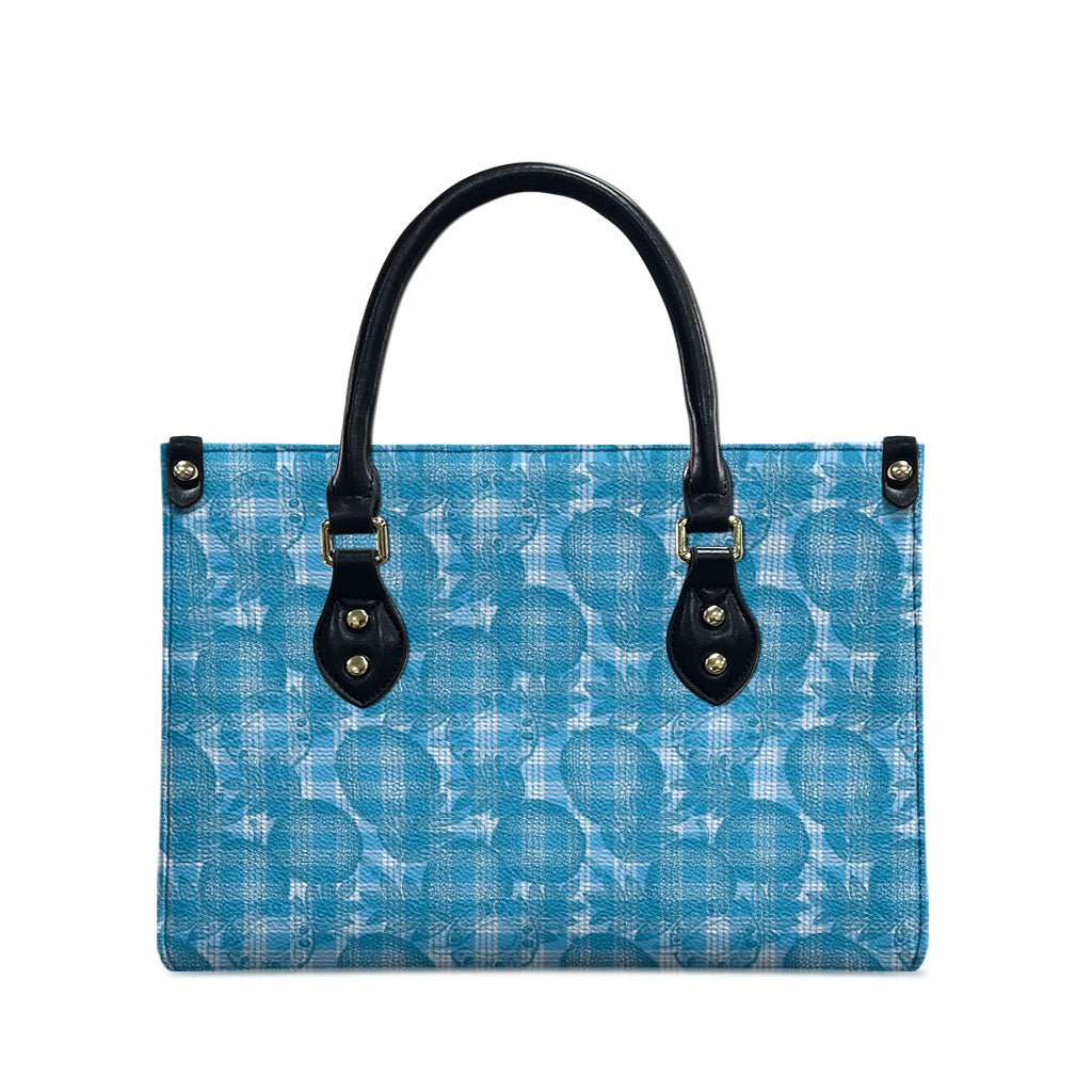Polu Hawaii Breadfruit Palaka Motifs Leather Bag LT14 - Polynesian Pride