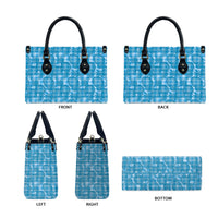 Polu Hawaii Breadfruit Palaka Motifs Leather Bag LT14 - Polynesian Pride
