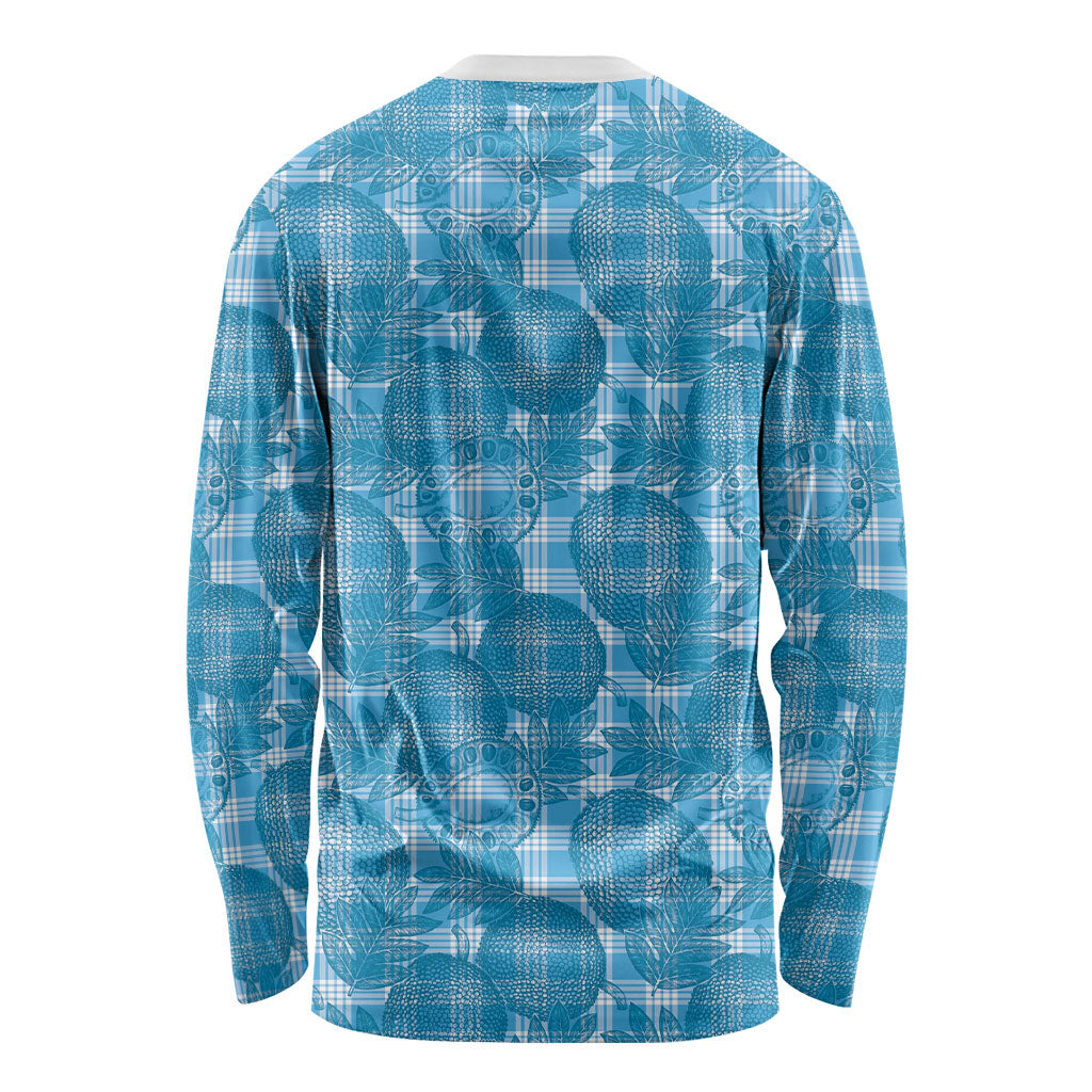Polu Hawaii Breadfruit Palaka Motifs Long Sleeve Shirt LT14 - Polynesian Pride