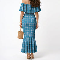 Polu Hawaii Breadfruit Palaka Motifs Mermaid Dress LT14 - Polynesian Pride