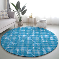 Polu Hawaii Breadfruit Palaka Motifs Round Carpet LT14 - Polynesian Pride