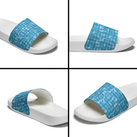Polu Hawaii Breadfruit Palaka Motifs Slide Sandals LT14 - Polynesian Pride