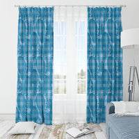 Polu Hawaii Breadfruit Palaka Motifs Window Curtain LT14 - Polynesian Pride