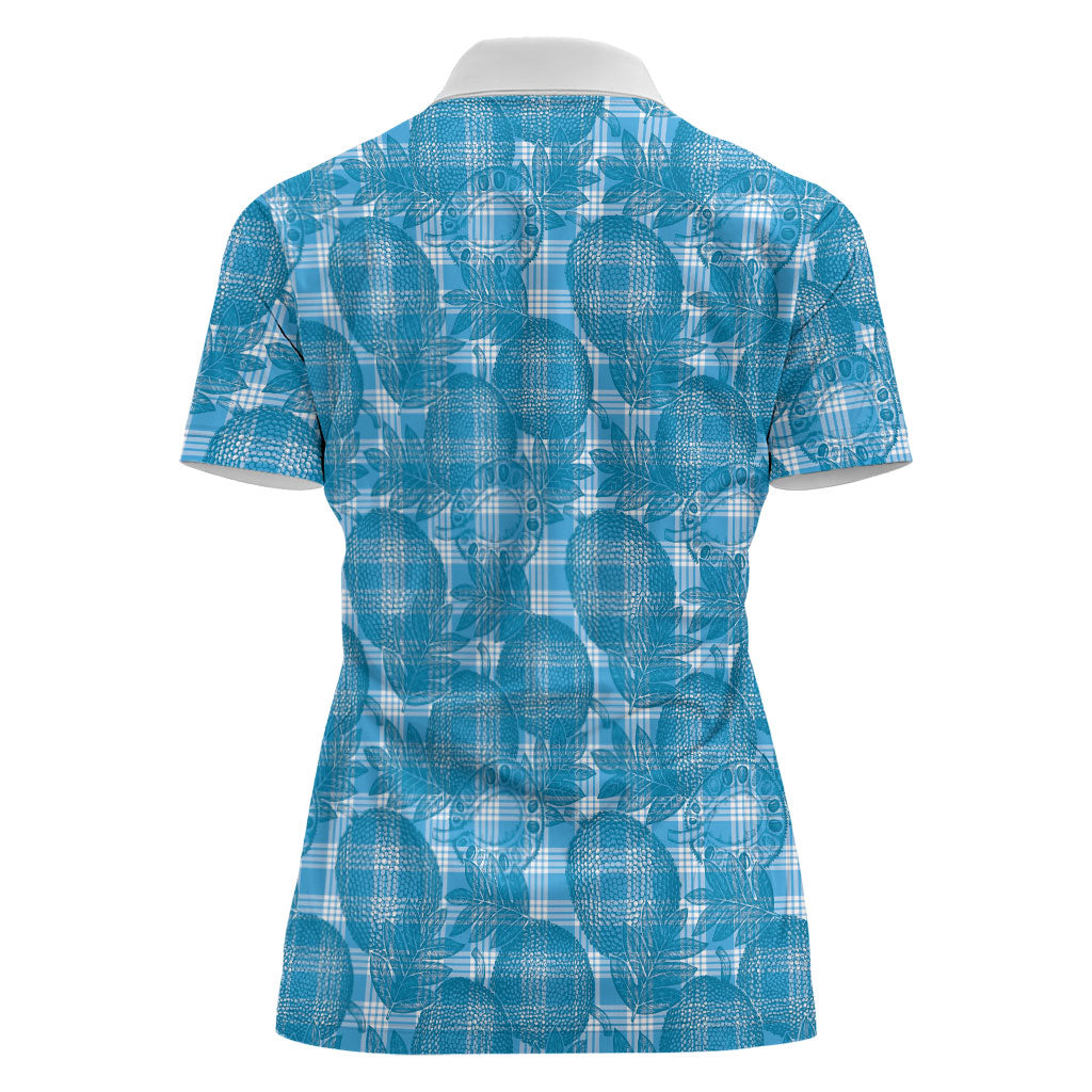 Polu Hawaii Breadfruit Palaka Motifs Women Polo Shirt LT14 - Polynesian Pride