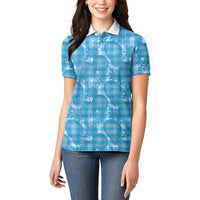 Polu Hawaii Breadfruit Palaka Motifs Women Polo Shirt LT14 - Polynesian Pride