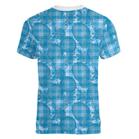Polu Hawaii Breadfruit Palaka Motifs Women V-Neck T-Shirt LT14 - Polynesian Pride