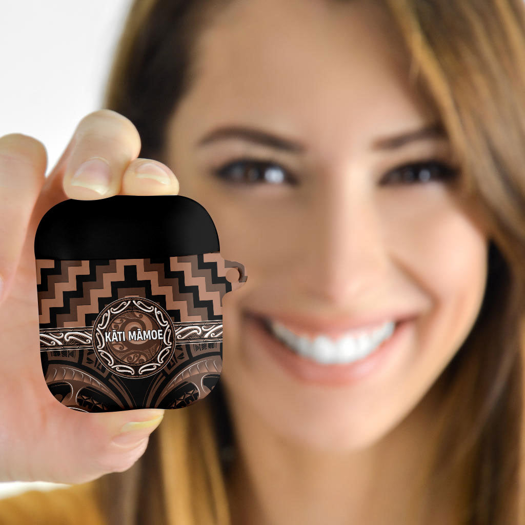 Aotearoa Kati Mamoe AirPods Case Maori Iwi Poutama Puhoro Tattoo LT14 - Polynesian Pride