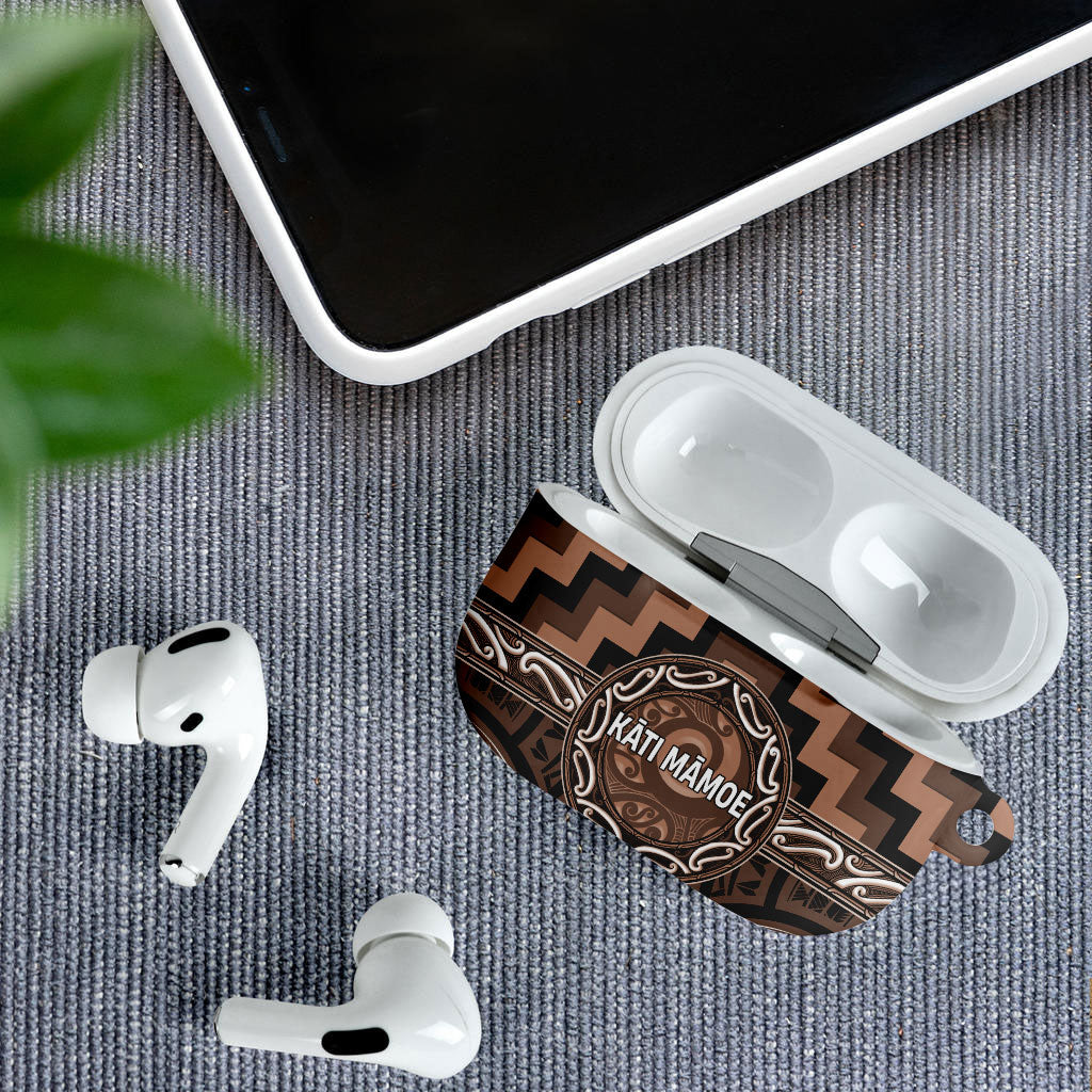 Aotearoa Kati Mamoe AirPods Case Maori Iwi Poutama Puhoro Tattoo LT14 - Polynesian Pride