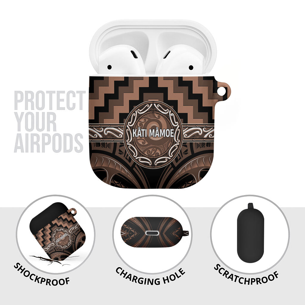 Aotearoa Kati Mamoe AirPods Case Maori Iwi Poutama Puhoro Tattoo LT14 - Polynesian Pride