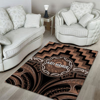 Aotearoa Kati Mamoe Area Rug Maori Iwi Poutama Puhoro Tattoo LT14 - Polynesian Pride