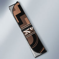 Aotearoa Kati Mamoe Auto Sun Shade Maori Iwi Poutama Puhoro Tattoo LT14 - Polynesian Pride