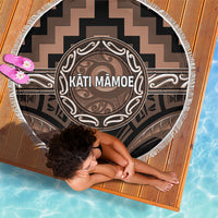 Aotearoa Kati Mamoe Beach Blanket Maori Iwi Poutama Puhoro Tattoo LT14 - Polynesian Pride