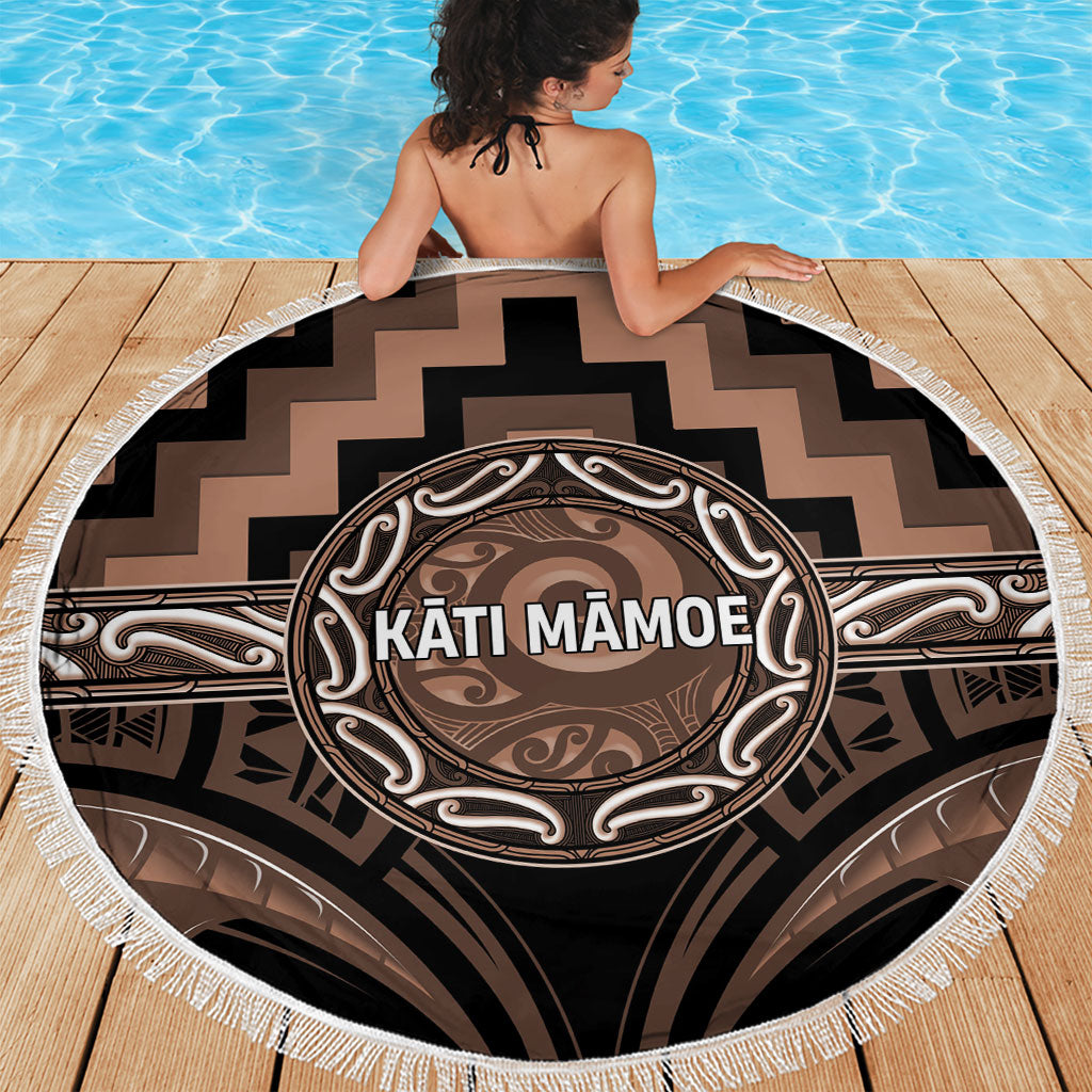 Aotearoa Kati Mamoe Beach Blanket Maori Iwi Poutama Puhoro Tattoo LT14 - Polynesian Pride