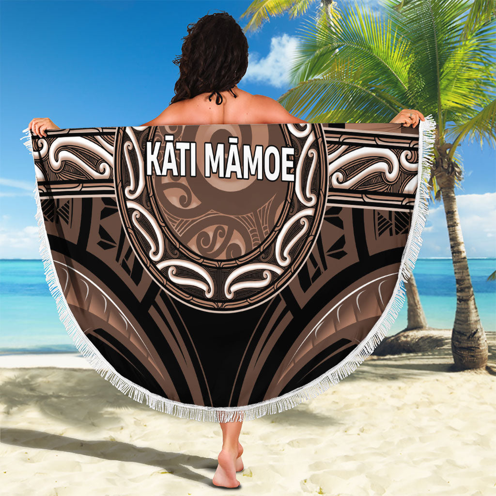 Aotearoa Kati Mamoe Beach Blanket Maori Iwi Poutama Puhoro Tattoo LT14 - Polynesian Pride