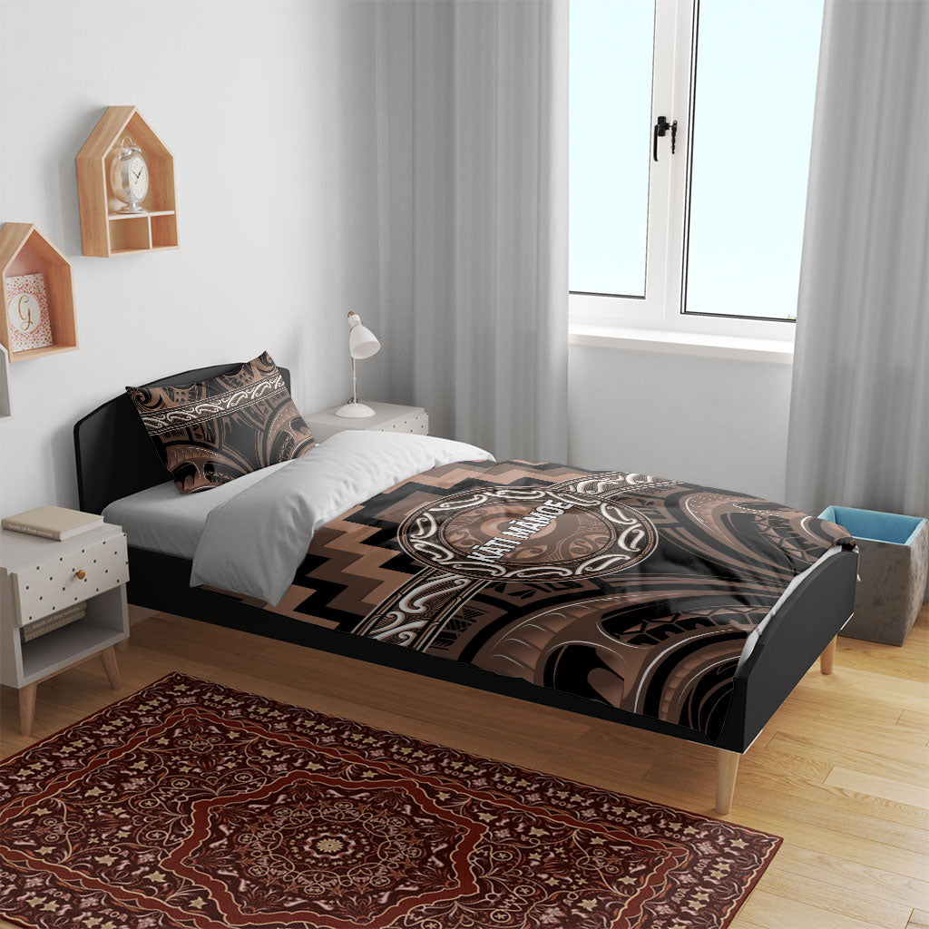 Aotearoa Kati Mamoe Bedding Set Maori Iwi Poutama Puhoro Tattoo LT14 - Polynesian Pride