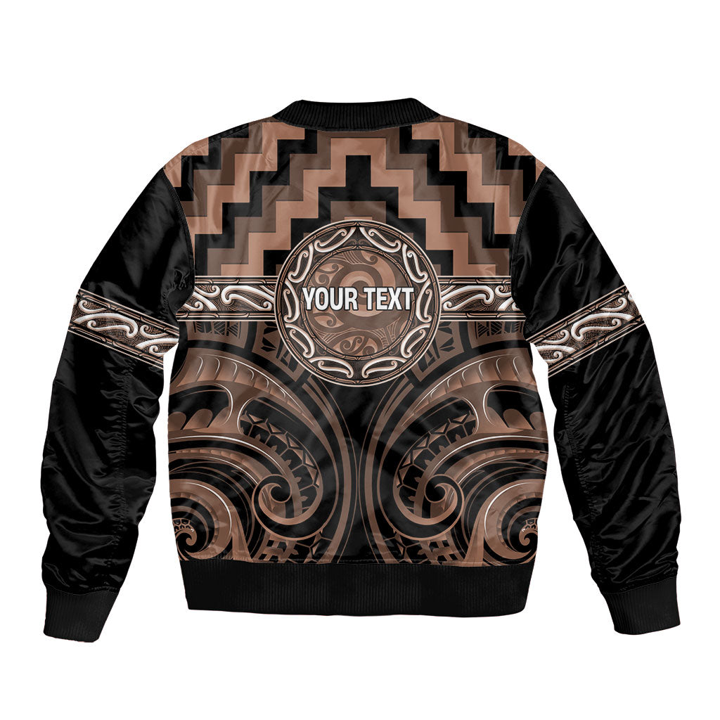 Aotearoa Kati Mamoe Personalised Bomber Jacket Maori Iwi Poutama Puhoro Tattoo LT14 - Polynesian Pride