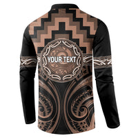 Aotearoa Kati Mamoe Personalised Button Sweatshirt Maori Iwi Poutama Puhoro Tattoo LT14 - Polynesian Pride