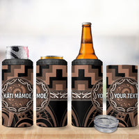 Aotearoa Kati Mamoe Personalised 4 in 1 Can Cooler Tumbler Maori Iwi Poutama Puhoro Tattoo LT14 - Polynesian Pride
