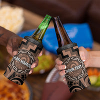 Aotearoa Kati Mamoe Personalised 4 in 1 Can Cooler Tumbler Maori Iwi Poutama Puhoro Tattoo LT14 - Polynesian Pride