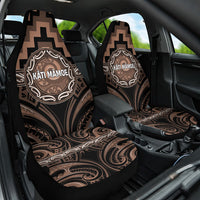 Aotearoa Kati Mamoe Car Seat Cover Maori Iwi Poutama Puhoro Tattoo LT14 One Size Brown - Polynesian Pride