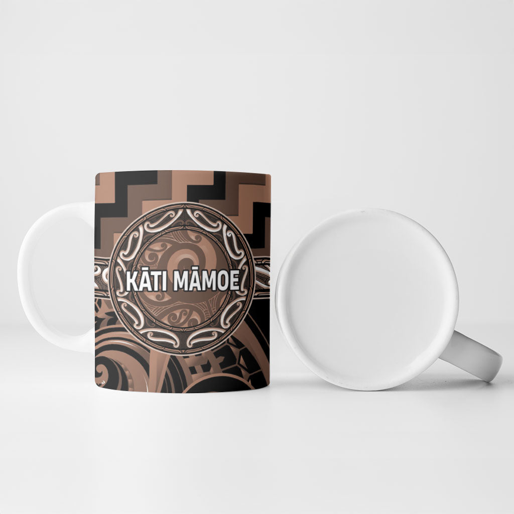 Aotearoa Kati Mamoe Personalised Ceramic Mug Maori Iwi Poutama Puhoro Tattoo LT14 - Polynesian Pride