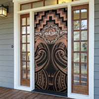 Aotearoa Kati Mamoe Personalised Door Cover Maori Iwi Poutama Puhoro Tattoo LT14 - Polynesian Pride