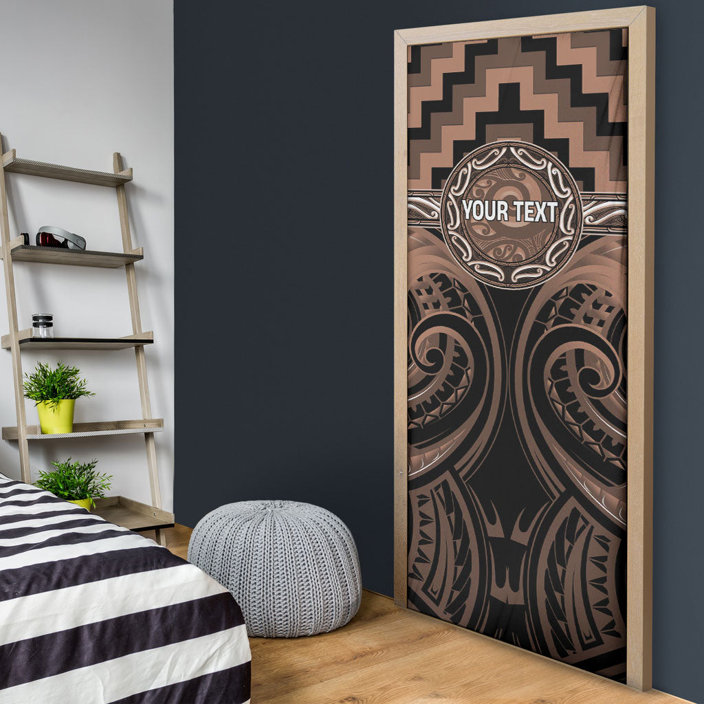 Aotearoa Kati Mamoe Personalised Door Cover Maori Iwi Poutama Puhoro Tattoo LT14 - Polynesian Pride