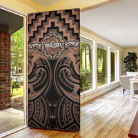 Aotearoa Kati Mamoe Personalised Door Cover Maori Iwi Poutama Puhoro Tattoo LT14 - Polynesian Pride