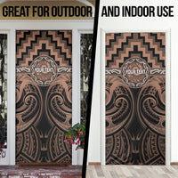 Aotearoa Kati Mamoe Personalised Door Cover Maori Iwi Poutama Puhoro Tattoo LT14 - Polynesian Pride