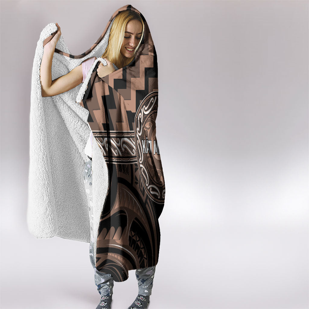 Aotearoa Kati Mamoe Hooded Blanket Maori Iwi Poutama Puhoro Tattoo LT14 - Polynesian Pride