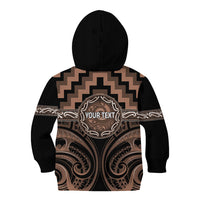 Aotearoa Kati Mamoe Personalised Kid Hoodie Maori Iwi Poutama Puhoro Tattoo LT14 - Polynesian Pride
