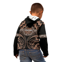 Aotearoa Kati Mamoe Personalised Kid Hoodie Maori Iwi Poutama Puhoro Tattoo LT14 - Polynesian Pride