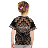 Aotearoa Kati Mamoe Personalised Kid T Shirt Maori Iwi Poutama Puhoro Tattoo LT14 - Polynesian Pride