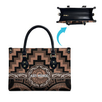 Aotearoa Kati Mamoe Leather Bag Maori Iwi Poutama Puhoro Tattoo LT14 - Polynesian Pride