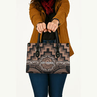 Aotearoa Kati Mamoe Leather Bag Maori Iwi Poutama Puhoro Tattoo LT14 - Polynesian Pride