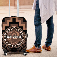 Aotearoa Kati Mamoe Luggage Cover Maori Iwi Poutama Puhoro Tattoo LT14 Brown - Polynesian Pride