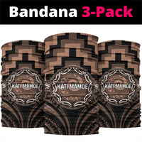Aotearoa Kati Mamoe Neck Gaiter Maori Iwi Poutama Puhoro Tattoo LT14 package One Size: 25*50cm Brown - Polynesian Pride
