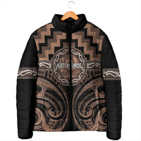 Aotearoa Kati Mamoe Personalised Padded Jacket Maori Iwi Poutama Puhoro Tattoo LT14 - Polynesian Pride