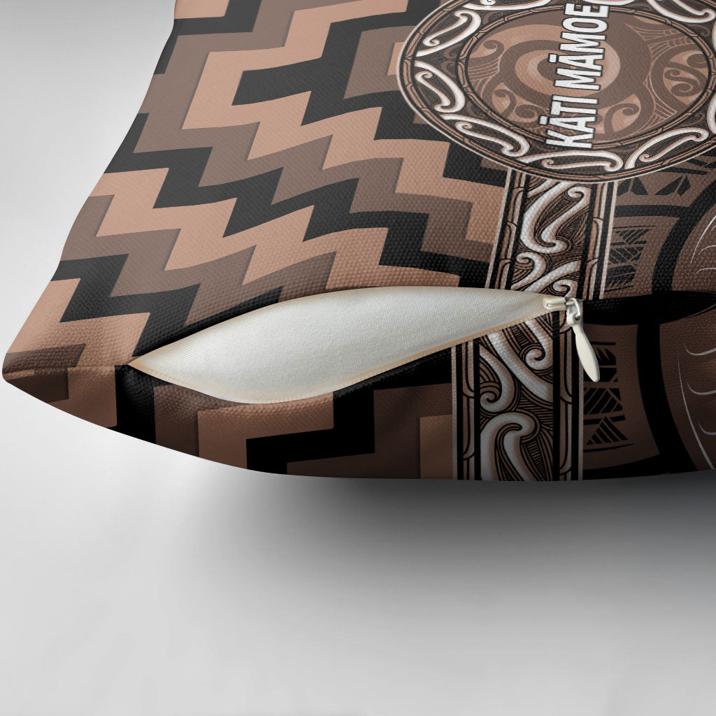 Aotearoa Kati Mamoe Pillow Cover Maori Iwi Poutama Puhoro Tattoo LT14 - Polynesian Pride