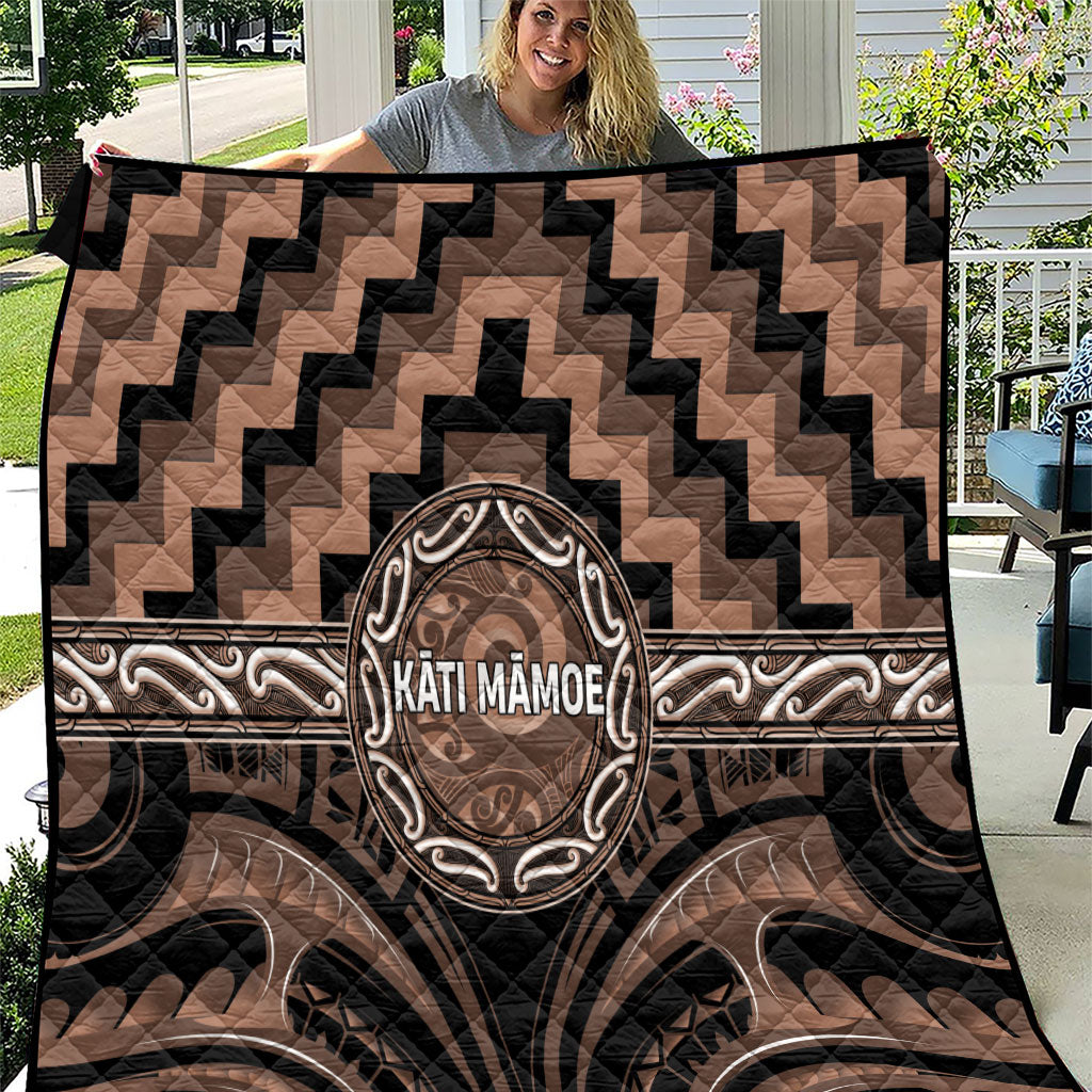 Aotearoa Kati Mamoe Quilt Maori Iwi Poutama Puhoro Tattoo LT14 Brown - Polynesian Pride