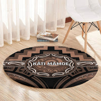 Aotearoa Kati Mamoe Round Carpet Maori Iwi Poutama Puhoro Tattoo LT14 - Polynesian Pride