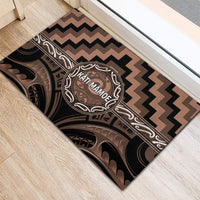 Aotearoa Kati Mamoe Rubber Doormat Maori Iwi Poutama Puhoro Tattoo LT14 - Polynesian Pride
