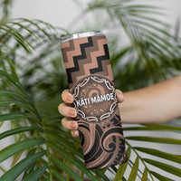 Aotearoa Kati Mamoe Personalised Skinny Tumbler Maori Iwi Poutama Puhoro Tattoo LT14 - Polynesian Pride
