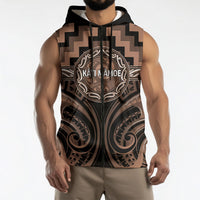 Aotearoa Kati Mamoe Personalised Sleeveless Zip Hoodie Maori Iwi Poutama Puhoro Tattoo LT14 - Polynesian Pride