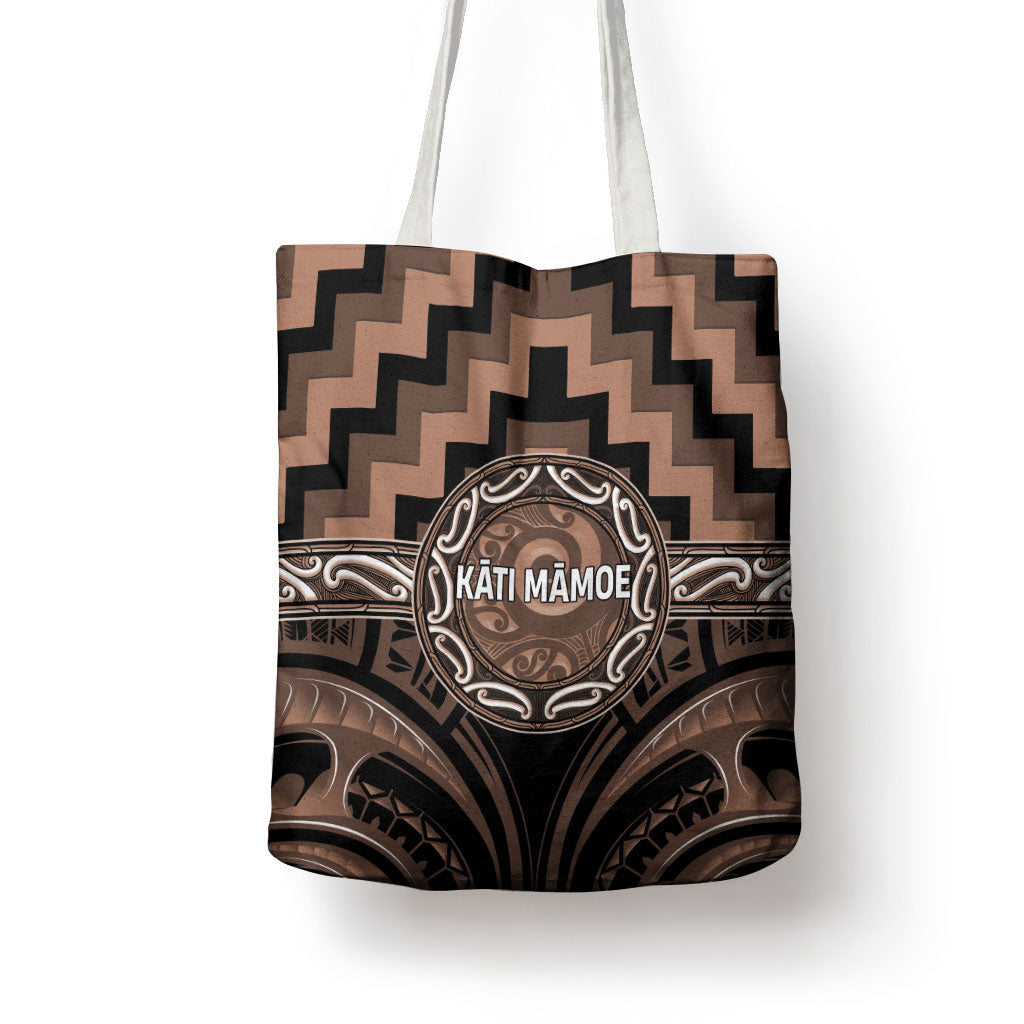 Aotearoa Kati Mamoe Tote Bag Maori Iwi Poutama Puhoro Tattoo LT14 - Polynesian Pride