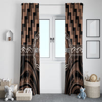 Aotearoa Kati Mamoe Window Curtain Maori Iwi Poutama Puhoro Tattoo LT14 - Polynesian Pride