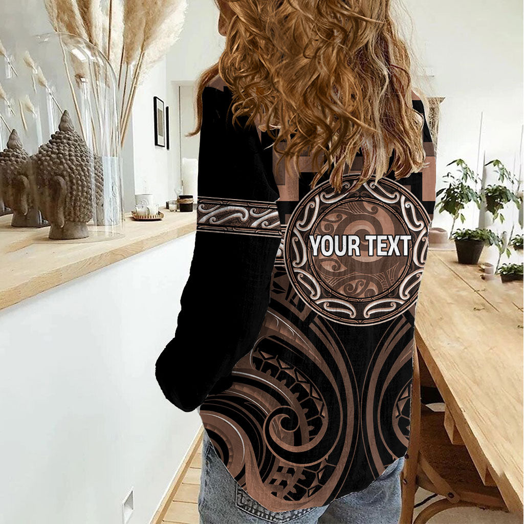 Aotearoa Kati Mamoe Personalised Women Casual Shirt Maori Iwi Poutama Puhoro Tattoo LT14 - Polynesian Pride