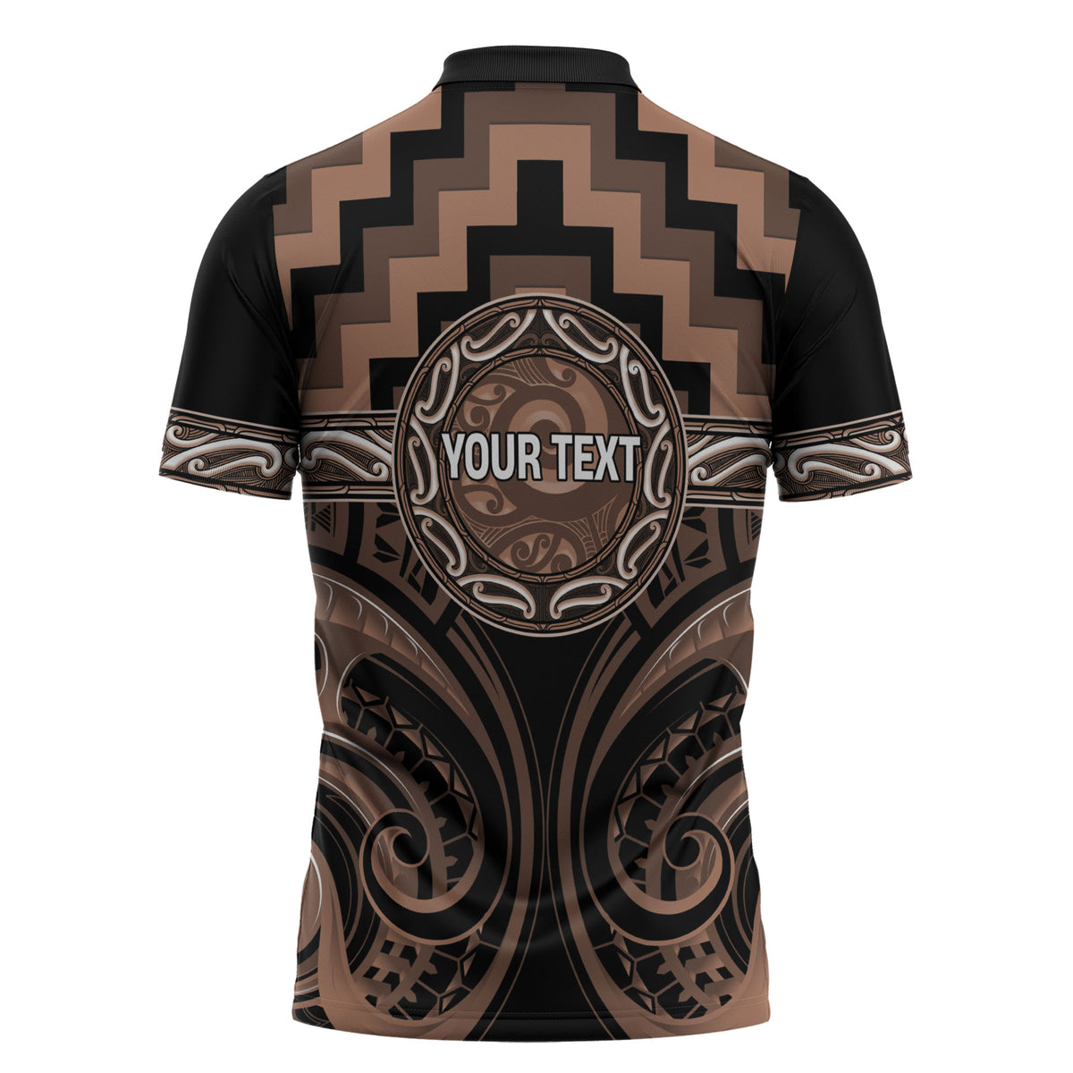 Aotearoa Kati Mamoe Personalised Zipper Polo Shirt Maori Iwi Poutama Puhoro Tattoo LT14 - Polynesian Pride