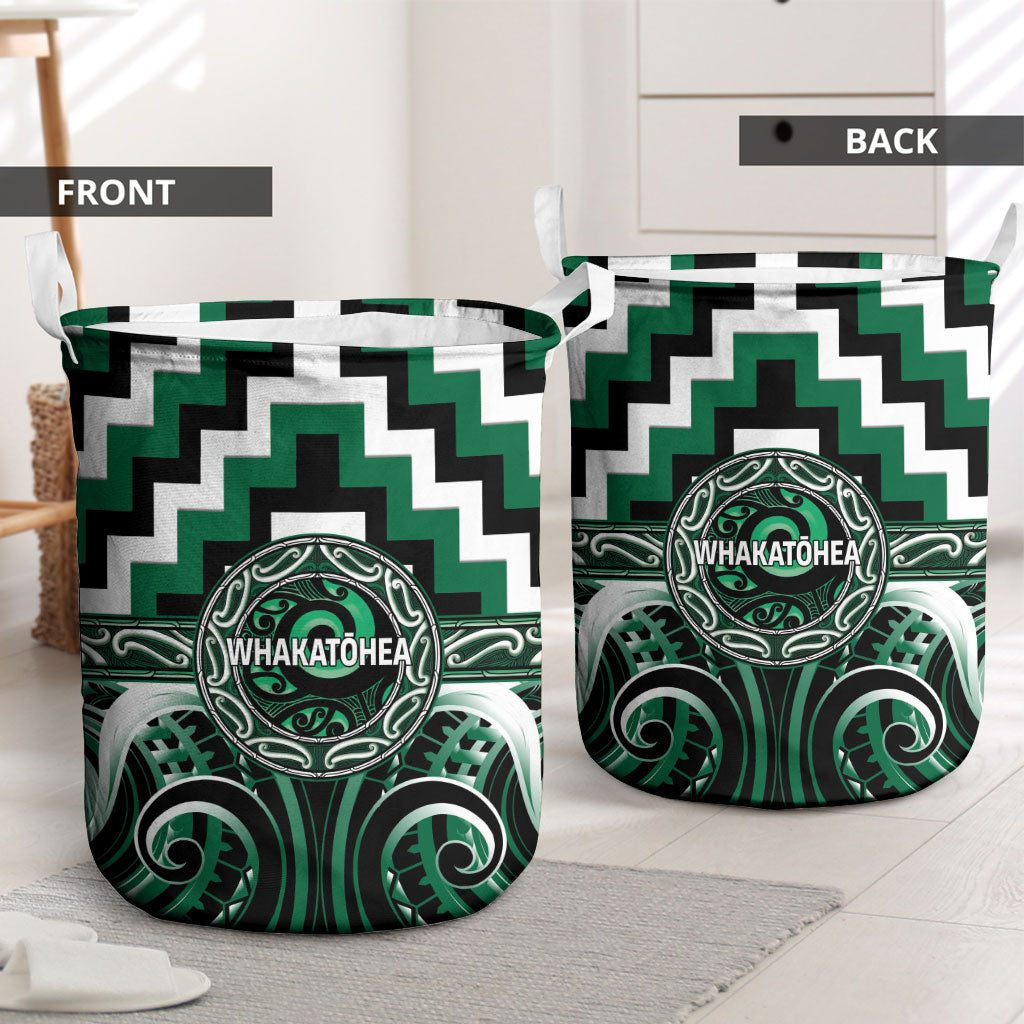Aotearoa Whakatohea Laundry Basket Maori Iwi Poutama Puhoro Tattoo LT14 - Polynesian Pride