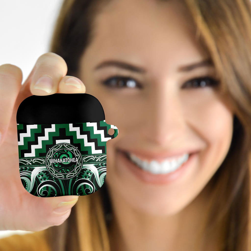Aotearoa Whakatohea AirPods Case Maori Iwi Poutama Puhoro Tattoo LT14 - Polynesian Pride